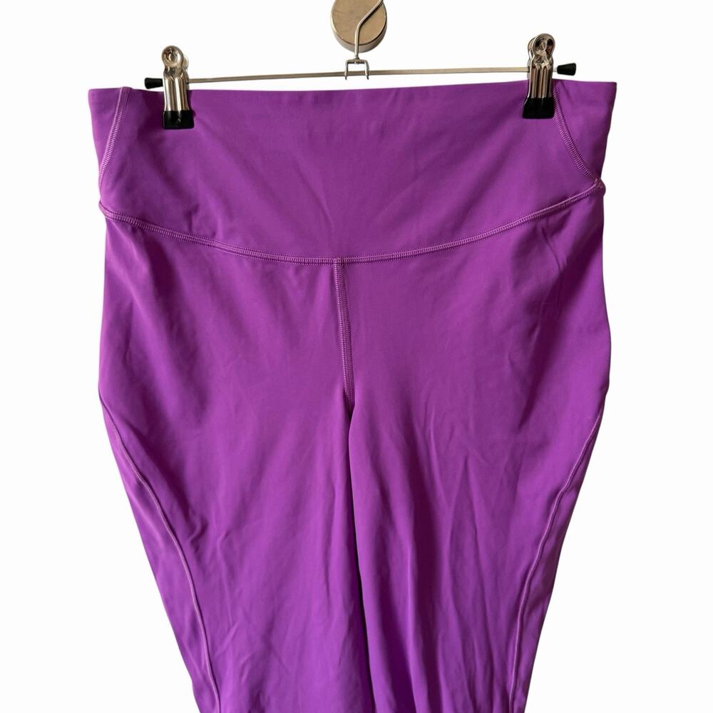 Lululemon Womens 10 Base Pace High Rise Crop 23" Leggings Purple Solid Pockets - Picture 6 of 9